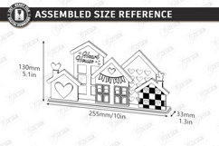 Valentine’s Day Houses Stand Laser Cut Bundle | 3D Village Product Image 10