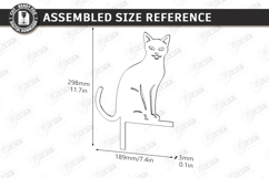 Cat Door Corner Laser Cut| Wall Decor|Home Decor |Black Cat Product Image 3