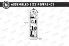 3D Layered Wooden Bookshelf Bookmark Laser Cut | Gift Idea Product Image 2