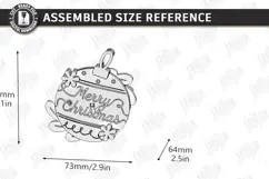 3D Christmas Napkin Ring Laser Cut | Festive Table Decor Product Image 2