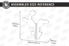 3D Wooden Cactus Laser Cut | Standing Succulent Desk Decor Product Image 2