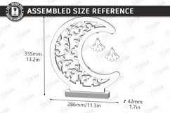 Crescent Moon Nightlight Lamp Laser Cut Bundle | Table Lamp Product Image 16