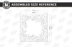 3D Floral Wall Art Laser Cut | Layered Flowers Sign Product Image 2