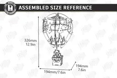 Wooden Hot Air Balloon Laser Cut | 3D Nursery Hanging Decor Product Image 2