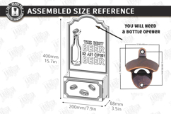 Beer Bottle Opener Laser Cut|Home Bar|Wall Décor|Bar Tool Product Image 4