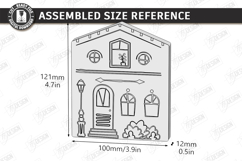 Miniature Village Block Toy Laser Cut | Layered Town House Product Image 2