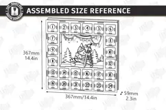 Christmas Advent Calendar Laser Cut | 3D Xmas Countdown SVG Product Image 3
