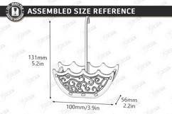 Umbrella Flower Box Laser Cut | Bridal Shower Gift Box Kit Product Image 3