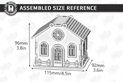 Candle House Laser Cut | Night Light | Candle Holder | CNC Product Image 2