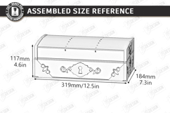 Retro Treasure Chest Laser Cut | Vintage Box | Jewelry Boxes Product Image 2