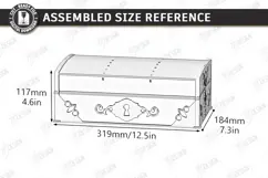 Retro Treasure Chest Laser Cut | Vintage Box | Jewelry Boxes Product Image 2