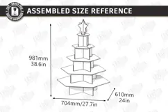 Christmas Tree Shelf Laser Cut | Christmas Tiered Tray | CNC Product Image 2