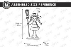 Halloween Standing Character Laser Cut | Cute Witch | CNC Product Image 2