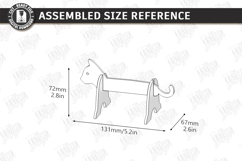 Animal Tape Dispenser Laser Cut | Desktop Tape Holder | Cat Product Image 2