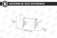Animal Tape Dispenser Laser Cut | Desktop Tape Holder | Cat Product Image 2