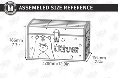 Kids Treasure Chest Laser Cut | Nursery Decor | Kids Laser Product Image 2