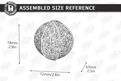 3D Paper Christmas Ornament Paper Cut | Filigree Papercraft Product Image 2