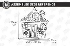 Reversible Halloween Christmas House Laser Cut | Home Decor Product Image 2