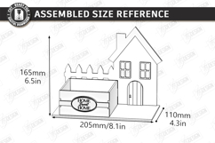 House Shaped Organizer Laser Cut | Desktop Storage Box SVG Product Image 2