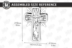 3D Layered Easter Decor Laser Cut | Jesus Cross 3D Layered Product Image 2