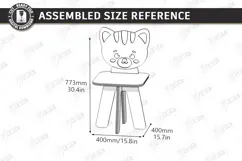 Animal Kids Chair Laser Cut | Nursery | Kids Laser | Cat SVG Product Image 2