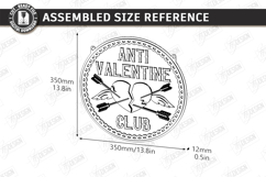 Anti Valentine Day Laser Cut | Sarcastic Round Door Sign SVG Product Image 2