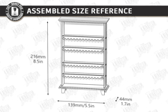 Miniature Bookshelves Laser Cut | Mini Bookcase SVG | CNC Product Image 2