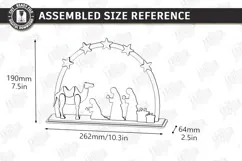 3D Minimalist Wooden and White Christmas Décor Laser Cut Product Image 2