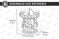 Wooden Music Box Laser Cut | Decorative 3D Carousel SVG |CNC Product Image 2