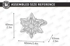 3D Christmas Napkin Ring Laser Cut | Festive Table Decor Product Image 2