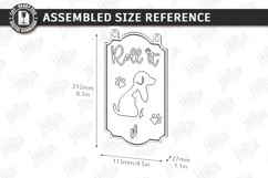 Pet Hair Roller Holder Laser Cut|Dog and Cat Silhouettes SVG Product Image 2