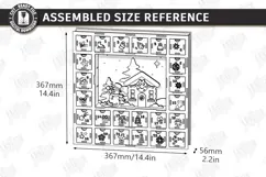 Christmas Advent Calendar Laser Cut | 3D Xmas Countdown SVG Product Image 4