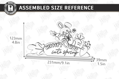 Easter Bunny Shelf Sitter Laser Cut | Layered Easter Stand Product Image 2