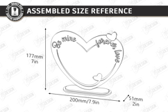 Minimalist Love Stand Laser Cut | Romantic Desktop Sign SVG Product Image 2