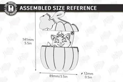 3D Folding Surprise Card Laser Cut | Wooden Cat Sliding SVG Product Image 4