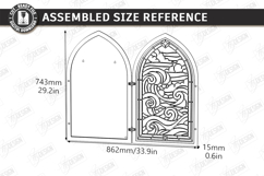 Stained Glass Wall Art Laser Cut Bundle | Arch Window Frames Product Image 10
