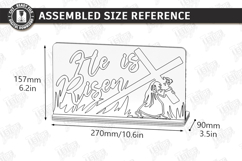 Easter Candle Holder Laser Cut | He Is Risen SVG | Christian Product Image 2