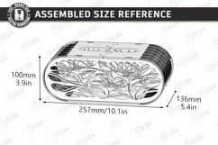 Oval Wooden Tissue Box Cover Laser Cut Bundle | Floral SVG Product Image 16