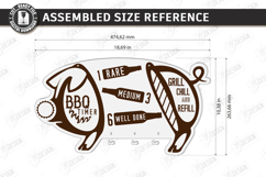 Wall BBQ Timer Signs with Utensil Holders Laser Cut | CNC Product Image 2