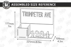 Modern House Number - Address Sign SVG Layered Laser Cut Product Image 3