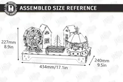 3D Christmas Village Night Light Laser Cut | Winter Town SVG Product Image 2