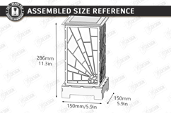 Stained Glass Floor Lamp Laser Cut | 3D Night Light | CNC Product Image 2