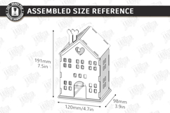 Valentine's Day Candle House Laser Cut | Candle Holder SVG Product Image 2