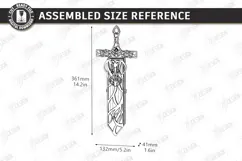 3D Sword Dice Box Laser Cut | Gaming Accessory | Dice Holder Product Image 2