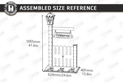 Outdoor Welcome Sign Planter Laser Cut | Street Lamp Post Product Image 2