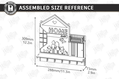 Family Key Holder Laser Cut | Decorative Wall Key Organizer Product Image 2