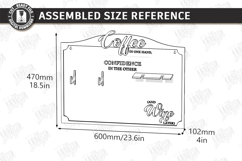 Coffee Mug and Wine Glass Holder Laser Cut | Wall Decor SVG Product Image 2
