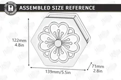 Decorative Gift Box Laser Cut | Floral Lid Jewelry Box SVG Product Image 2
