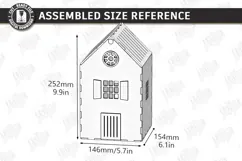 3D Mini House Paper Bin Laser Cut | Desktop Storage Box |CNC Product Image 2