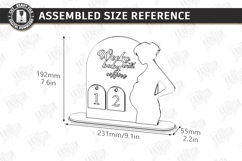 Pregnancy Countdown Milestone Board Laser Cut|Counting Weeks Product Image 2